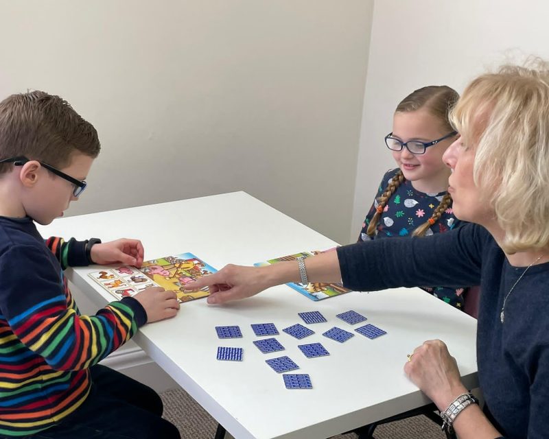 A child taking part in an individual learning session